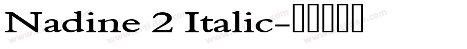 Nadine 2 Italic字体转换